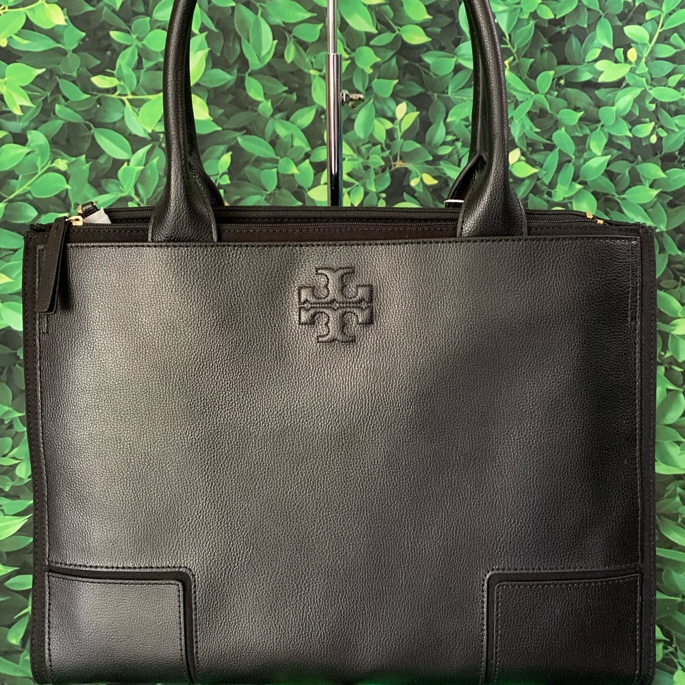 Ella canvas leather tote tory Burch Bag black - Picture 1 of 7